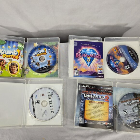 PS3 Lot of 10 PlayStation 3 Call Duty, NBA, Guitar, MLB, Uncharted 2, Speed Work - Picture 6 of 8